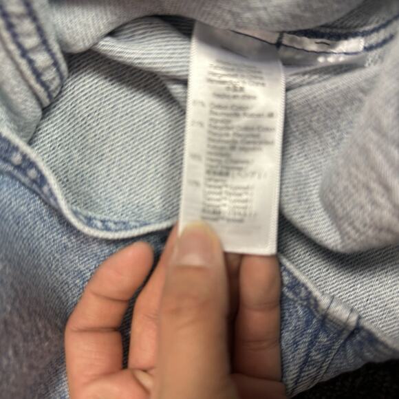 Madewell Cotton Hemp Denim Katrina Crop Vest Top Blue Size 0 - Picture 5 of 9